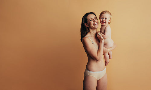 Beautiful family of mother and child