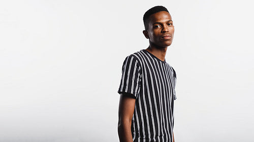 Side view portrait of an african man