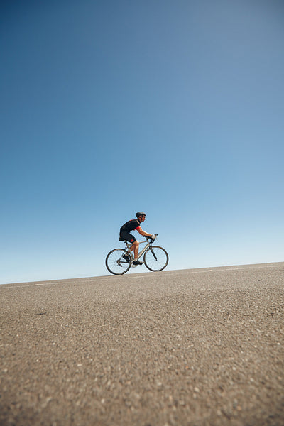 Athlete training for cycling event of triathlon