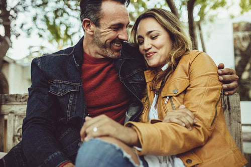 Beautiful couple on a date