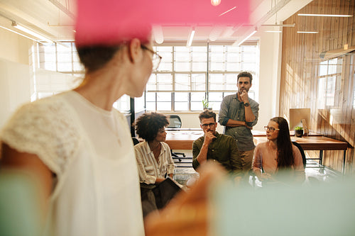 Business people discussing in meeting room