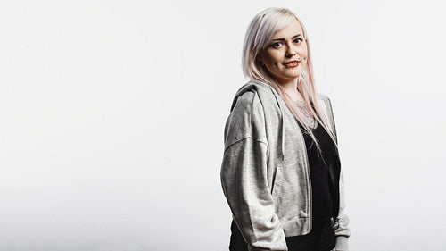 Portrait of fashionable woman