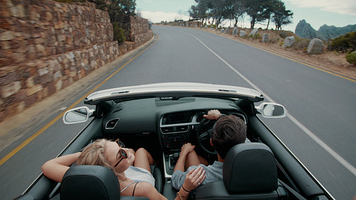 Couple going on a road trip