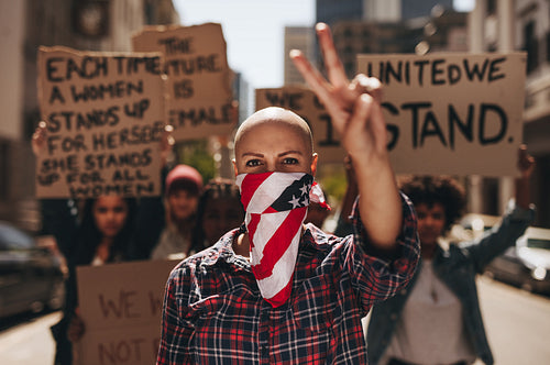 Protesting with peace and silence