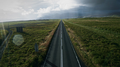 Bird's eye view of Icelandic landscape