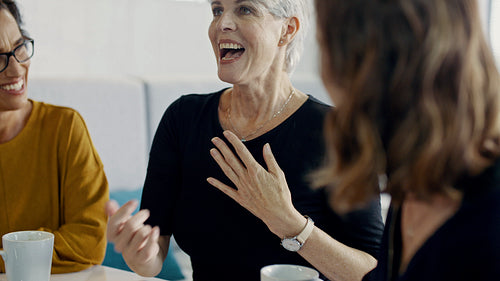 Team relaxing during a coffee break