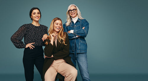 Portrait of a three generation family 