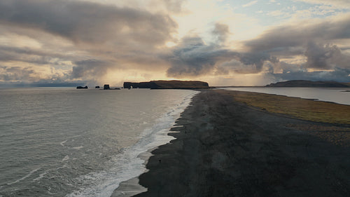 Black sand beach in Vik, Iceland
