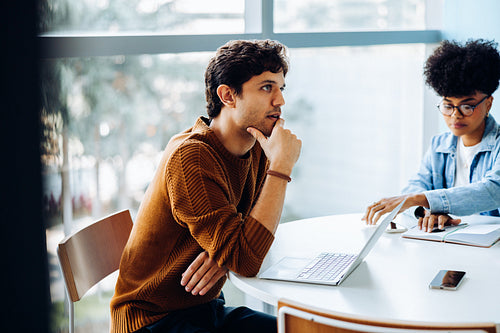 Business meeting at modern office