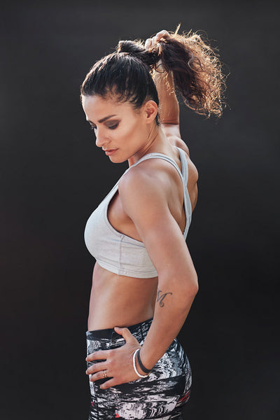 Muscular young female model 