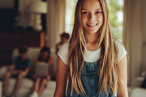 Portrait of a smiling young girl