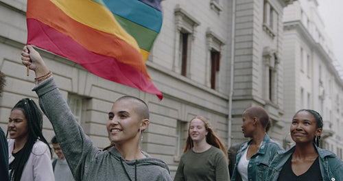 Gay pride march in the city