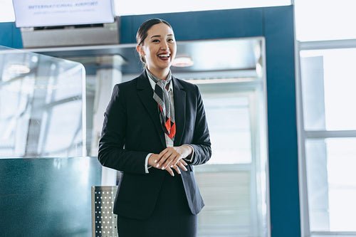 Customer service representative at airport