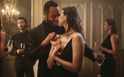 Beautiful couple enjoying at a gala night