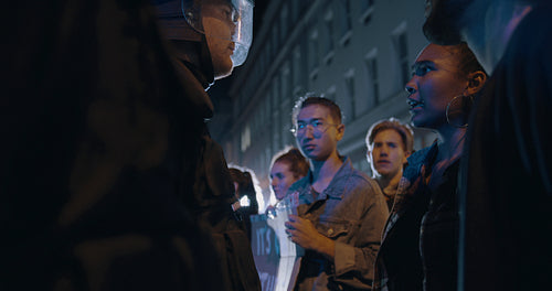 Group protesting against police violence