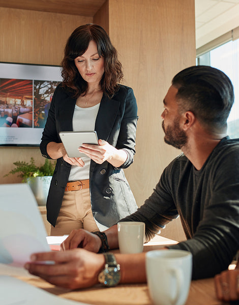 Business people working in meeting room in office