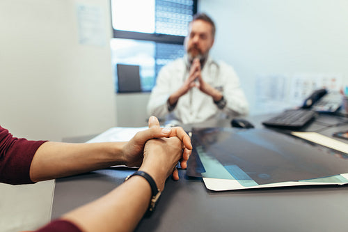 Female patient visiting doctor