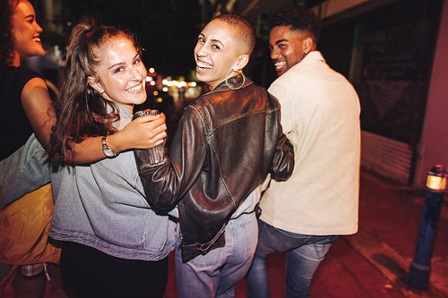 Having a good time on a Saturday night