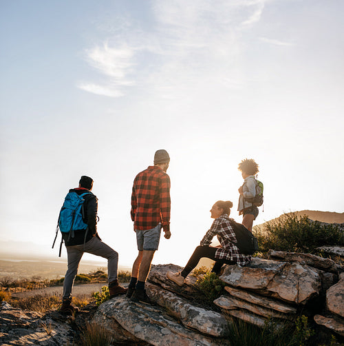 Young people on hike