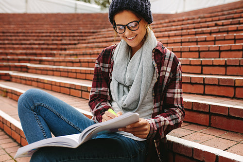 Female college student at campus