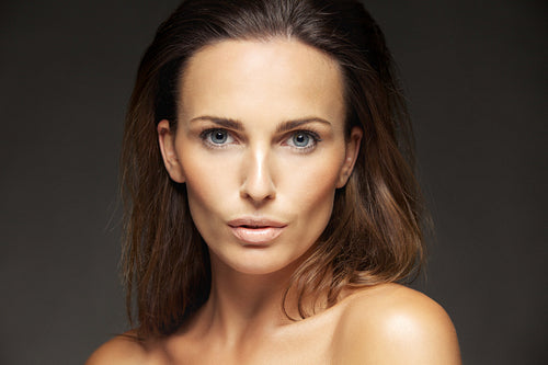 Pretty young lady with perfect healthy skin