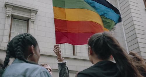 Women at Gay pride march