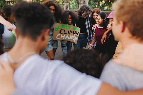 Generation Z demonstrating against climate change