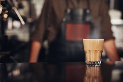 Cup of coffee on counter
