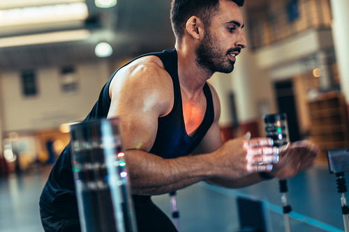 Sportsman improving hand eye coordination