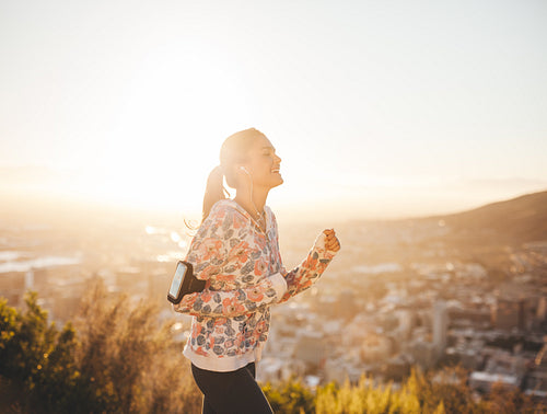 Fitness woman on morning run