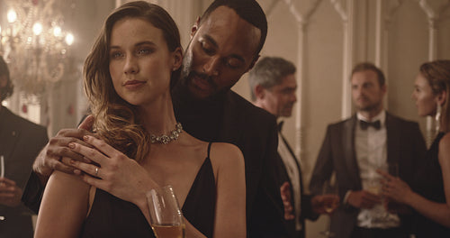 Lovely couple dancing at a party