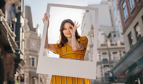 Pretty woman posing for a portrait