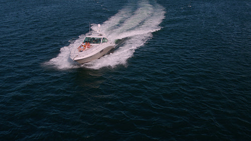 Young people relaxing on yacht deck