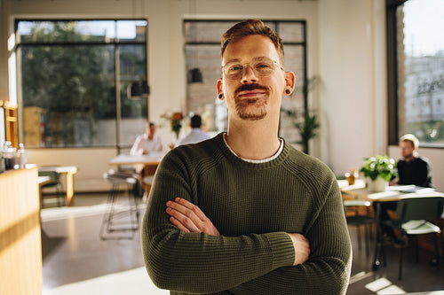 Male freelancer looking confident