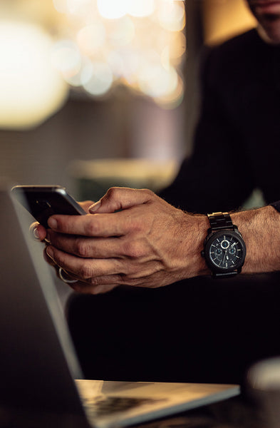 Business man using smart phone