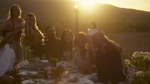 Capturing crazy moments at dinner party