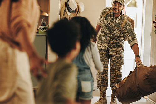 Surprise military homecoming