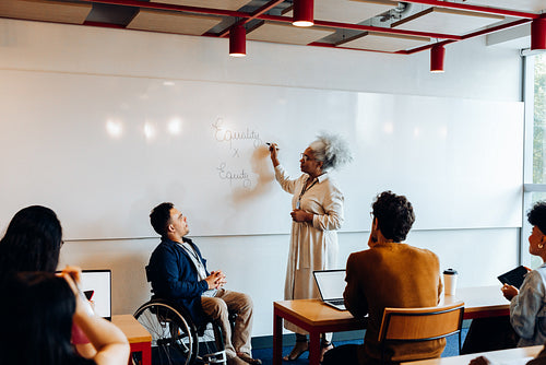 Teacher leads inclusive classroom on equality and equity