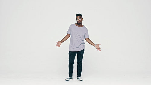 African american man dancing