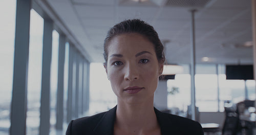 Beautiful young business woman smiling