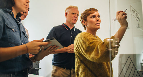 Creative team working on new project