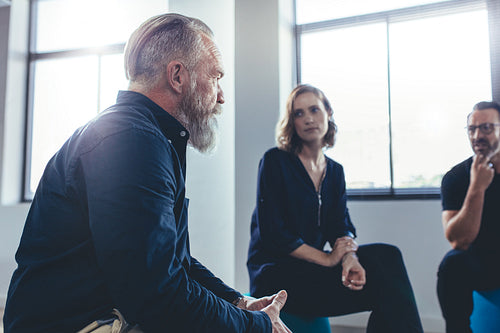 Business team discussing in a meeting