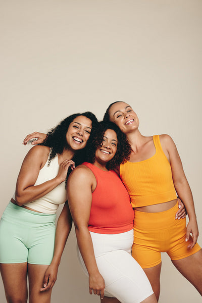 Group of sporty women embracing a lifestyle of sport and fitness