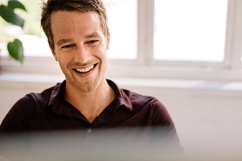 Close up of a smiling man