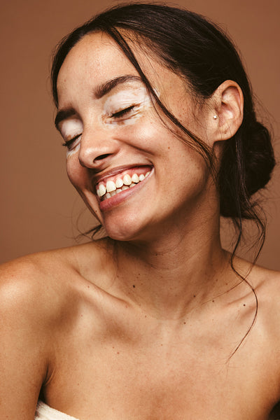 Close up of woman with vitiligo
