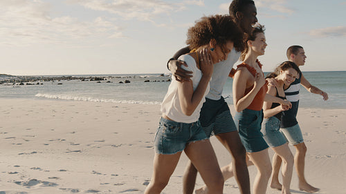 Group of friends on summer vacation