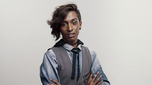 Stylish young man smiling