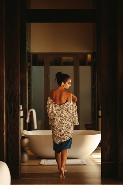 Portrait of woman at a spa