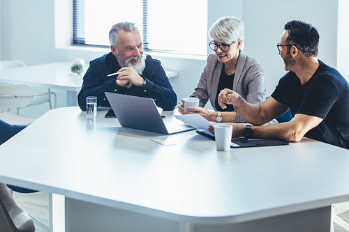 Business people discussing new plan