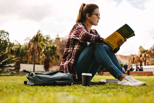 Female student at university campus